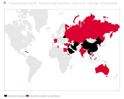 RSF Enemies of the Internet 2012