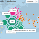 Which African countries share the closest friendship connections on Facebook?
